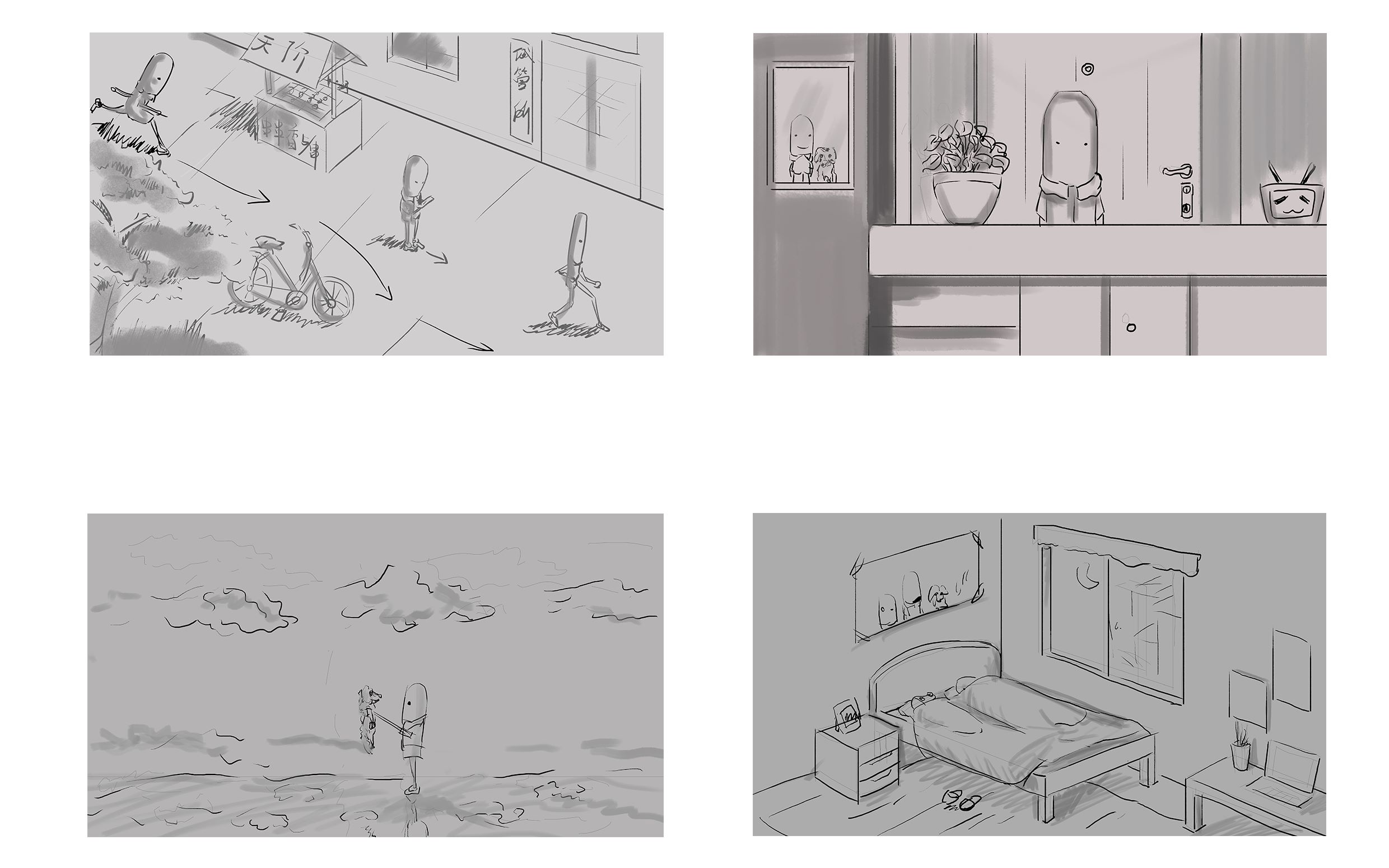 自制分镜看看动画专业一年的分镜头作品