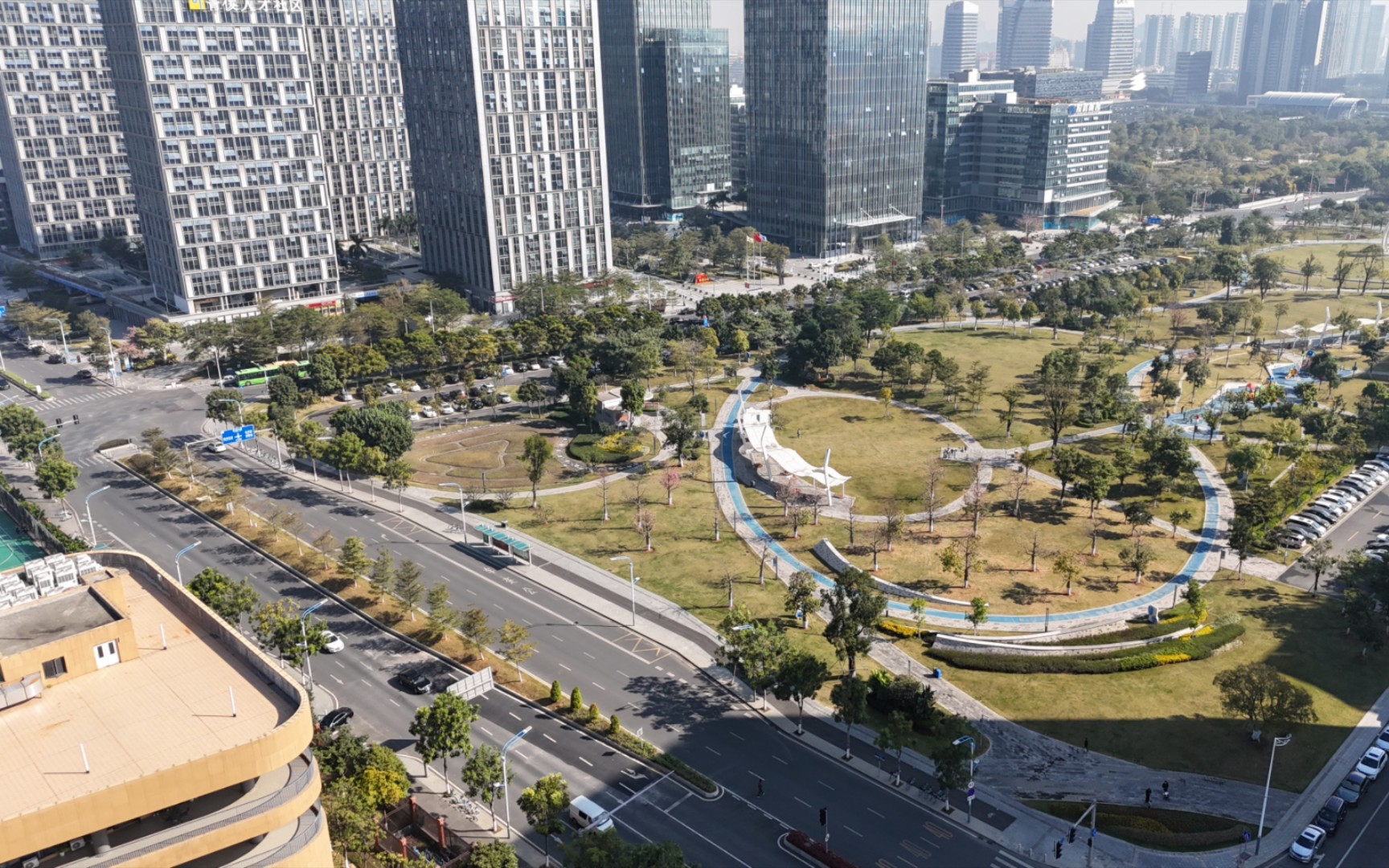 航拍分享—南沙绿轴公园