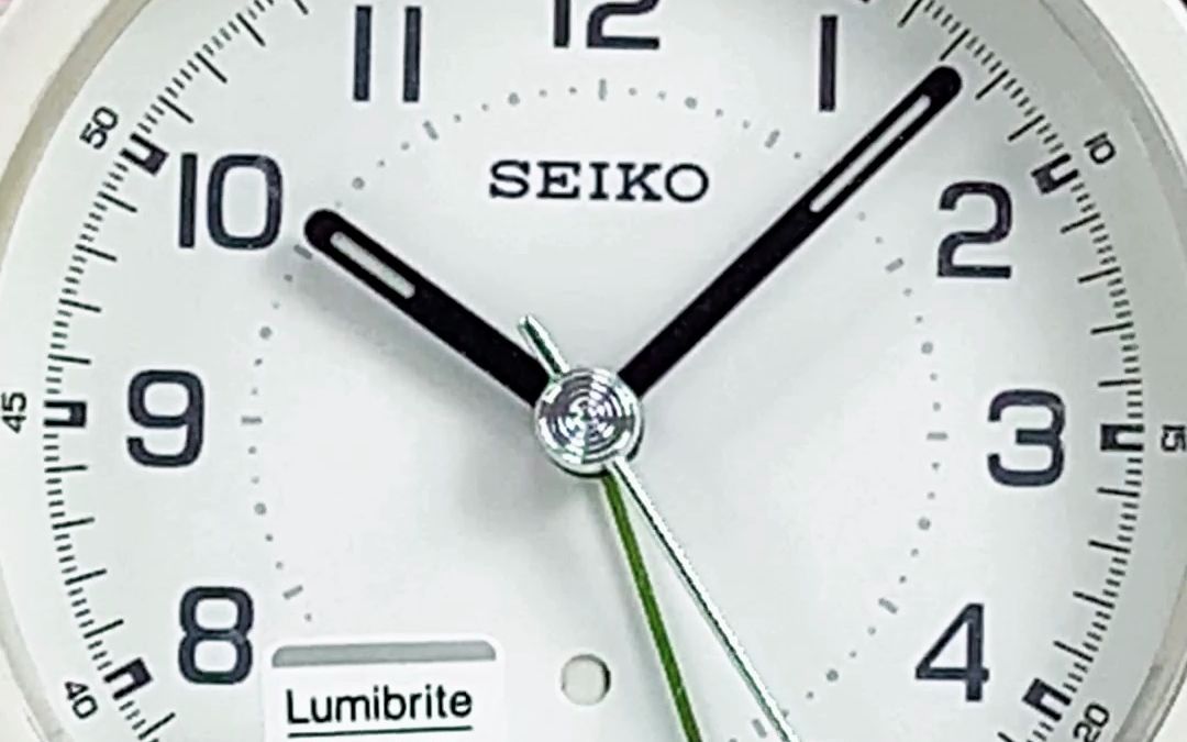 SEIKO日本精工圆形简美小闹钟白色QHE096N哔哩哔哩bilibili