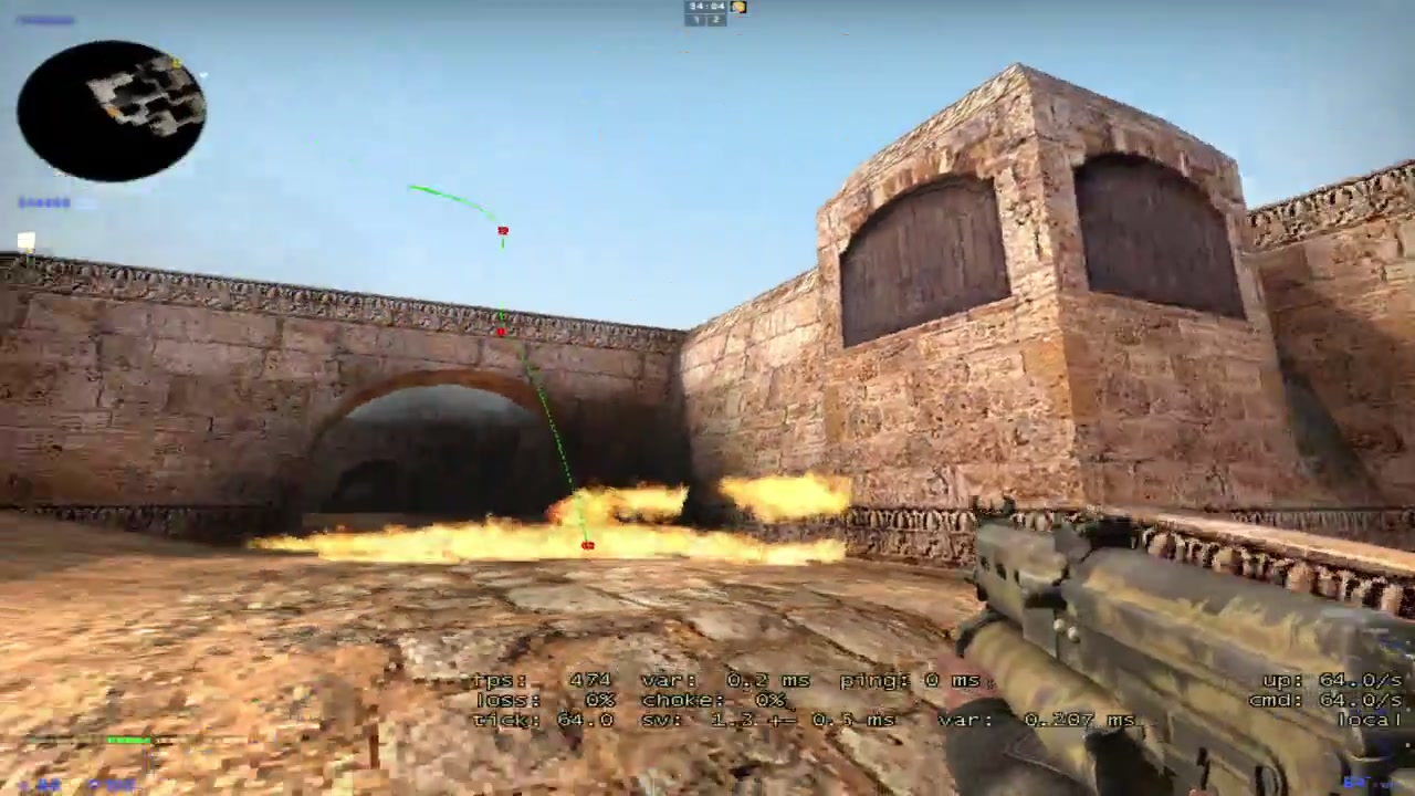 csgo沙漠2dust2悍匪t投掷物进攻路线第三期