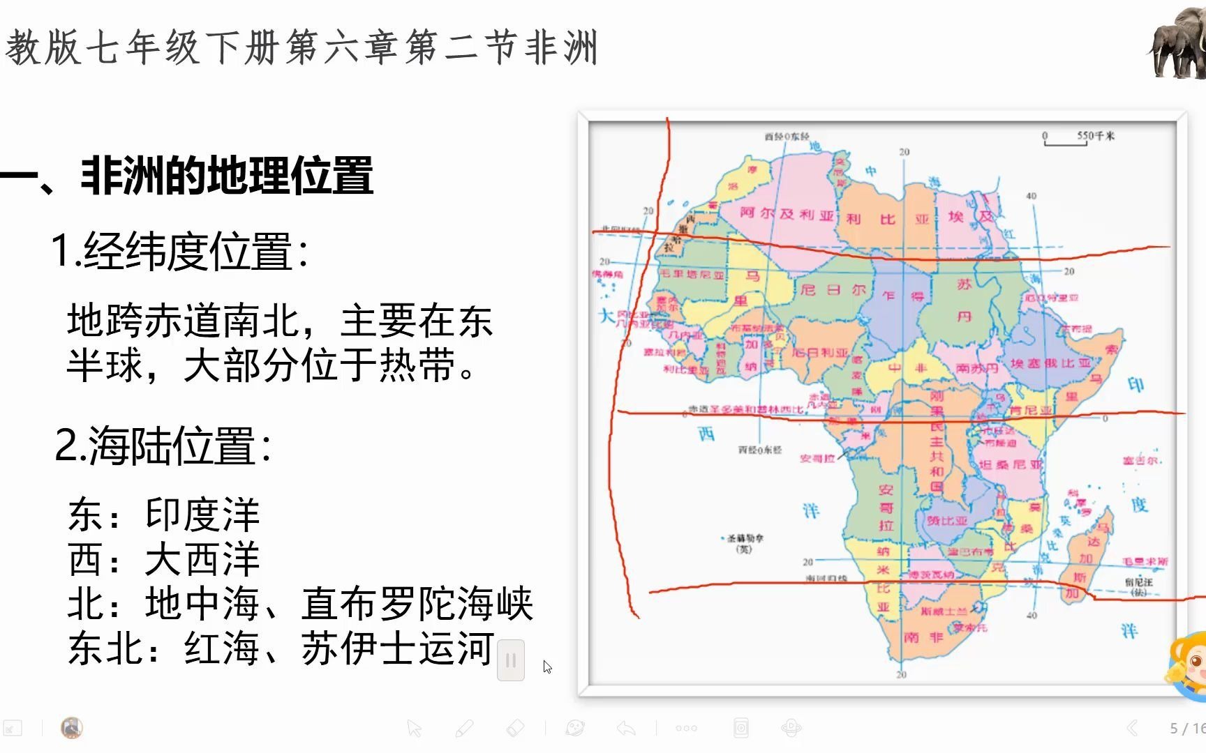 信息技术与学科融合创新说课展示:非洲哔哩哔哩bilibili