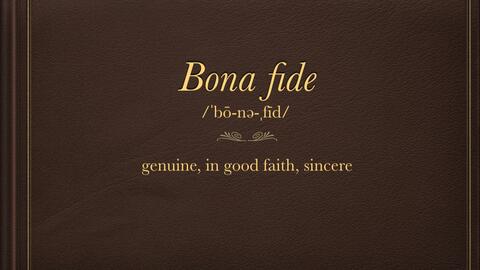 BONA FIDE  Pronunciation in English