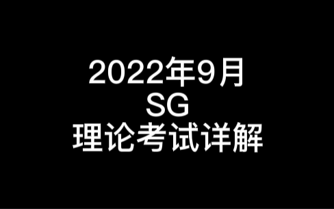 SG理论考试详解哔哩哔哩bilibili攻略