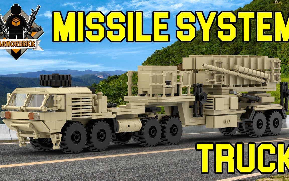 【armorbrick】missile system truck - military lego armorbrick