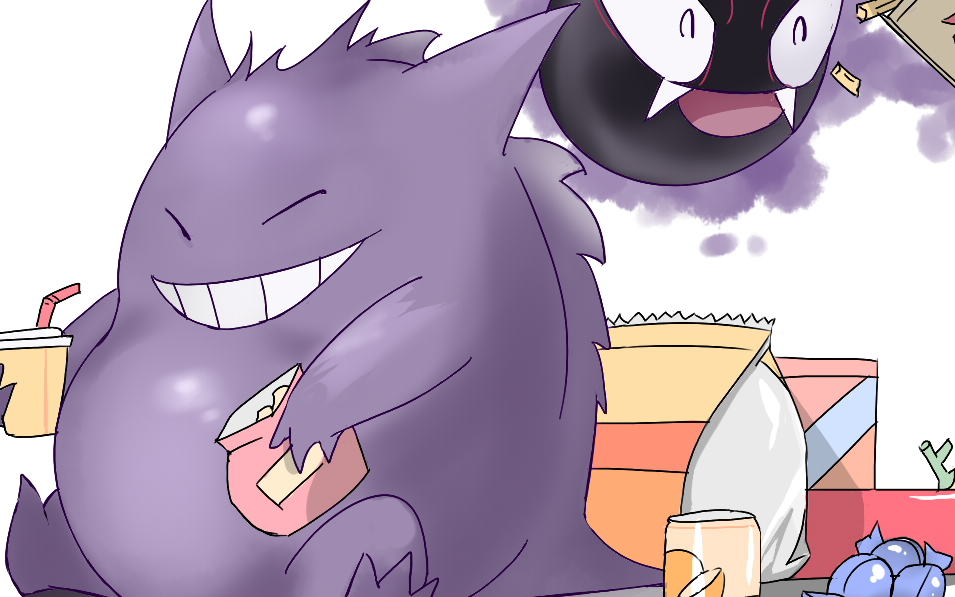 【pokemon】精灵宝可梦肥宅耿鬼与鬼斯30倍速绘画流程!