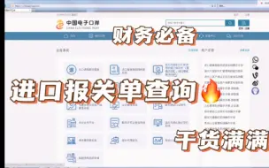 Download Video: 进口报关单查询方法