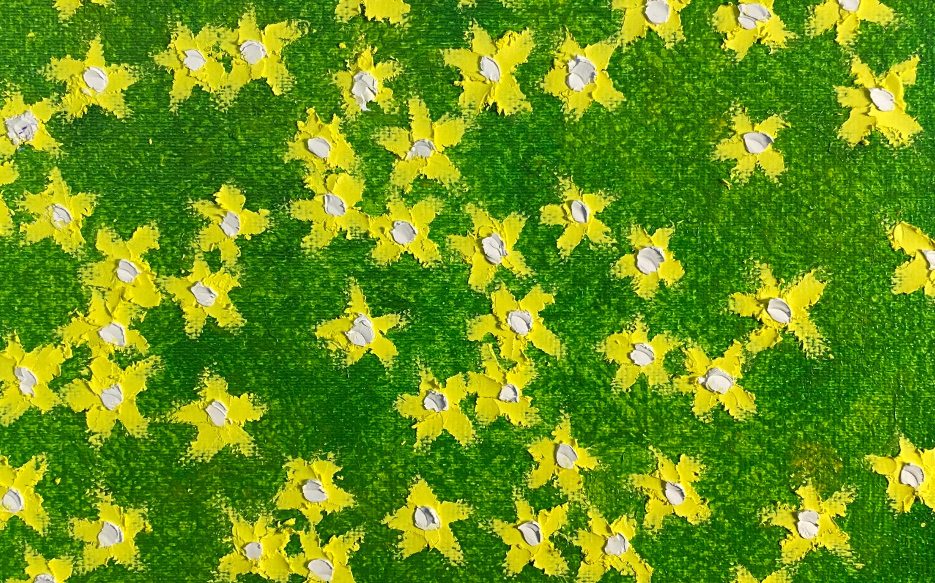 活动  【丙烯 油画棒】电影《大鱼》的那片黄花装饰小画by鸡腿炘之助