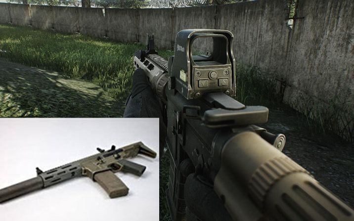 随便玩玩超硬核游戏逃离塔科夫cos一把aac蜜獾pdw步枪