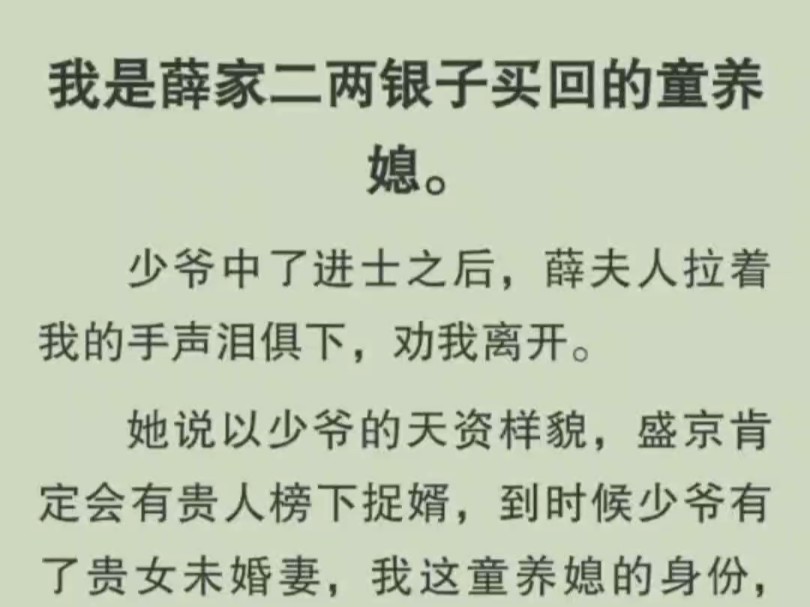 我是薛家的童养媳,少爷中了进士,我听夫人的话嫁与屠夫为妻,那天少爷追了过来:你敢嫁他试试!哔哩哔哩bilibili