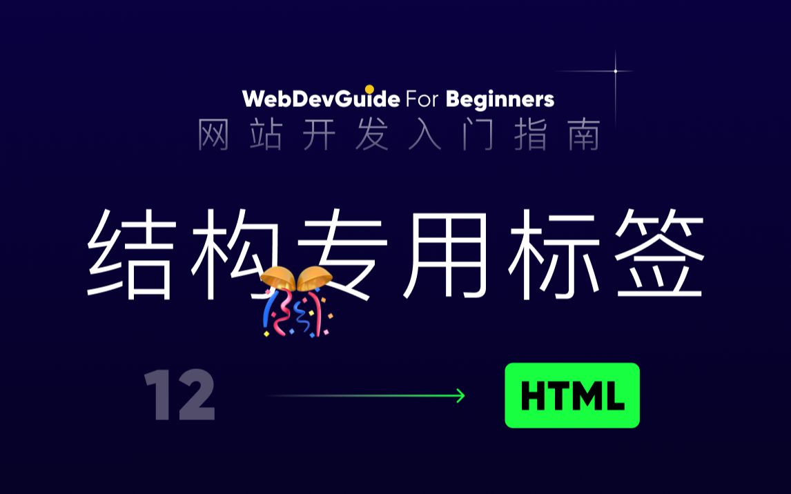 [图][网站开发入门指南12] 页面做结构专用标签们 ｜ 标签打组嵌套专用 ｜ html css零基础入门教程