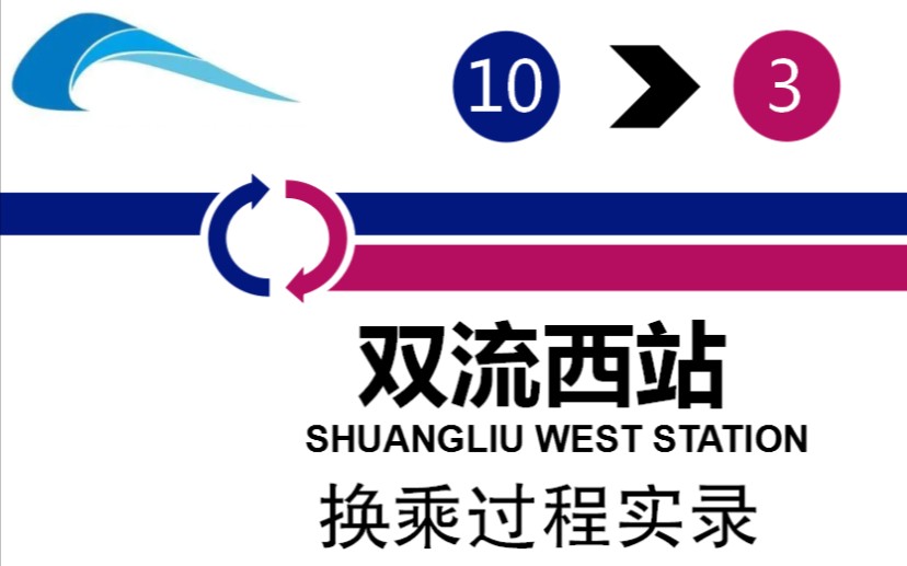 「堪比国铁的站厅平行换乘」【成都地铁】双流西站 10号线3号线 换乘过程实录哔哩哔哩bilibili