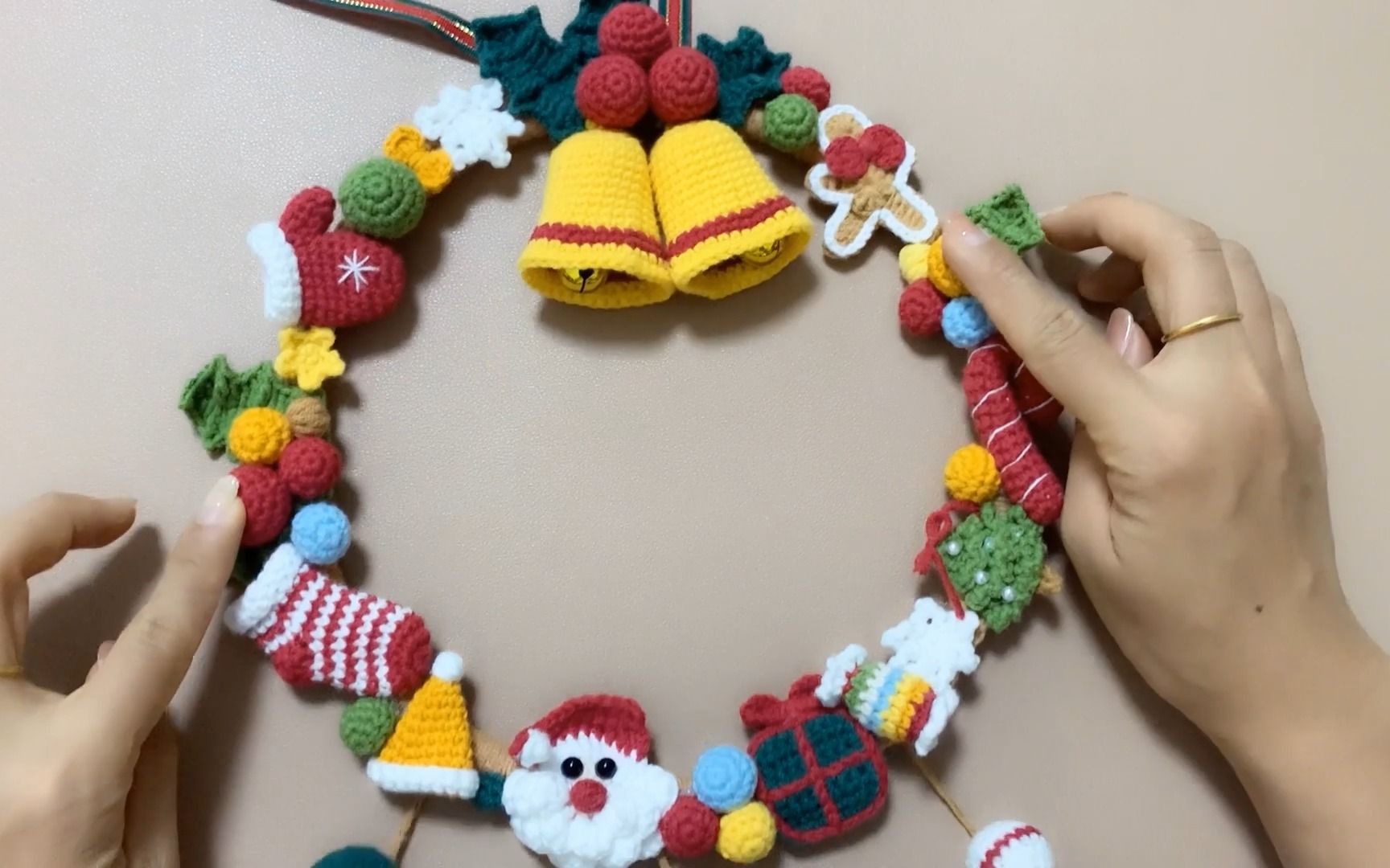 胖丫手作 圣诞花环教程下