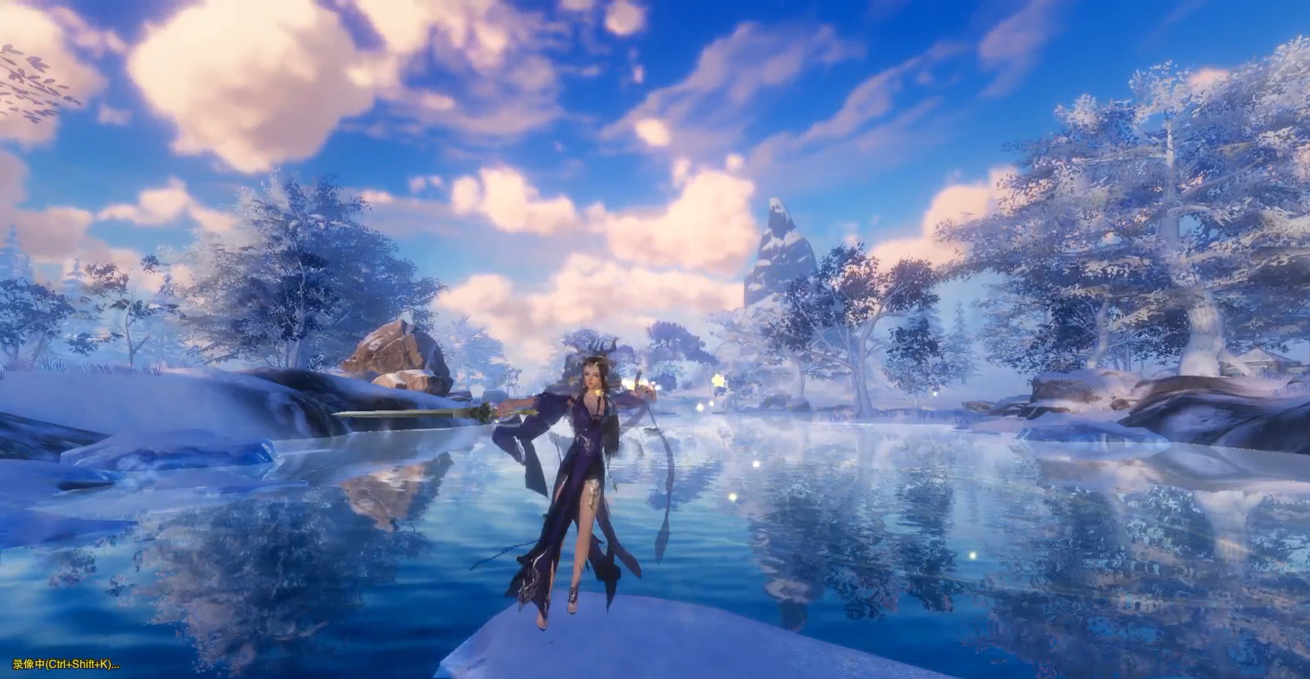 【剑网3】映雪湖真的太好看了!山海间特效挂件我也很喜欢