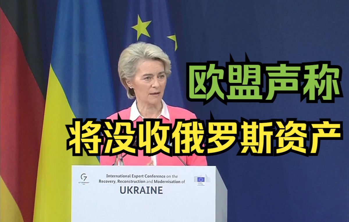 欧盟委员会主席声称将没收俄罗斯资产以重建乌克兰哔哩哔哩bilibili