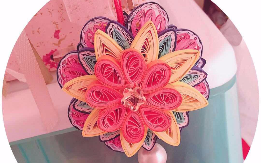 【衍纸】彩色花挂饰_哔哩哔哩_bilibili