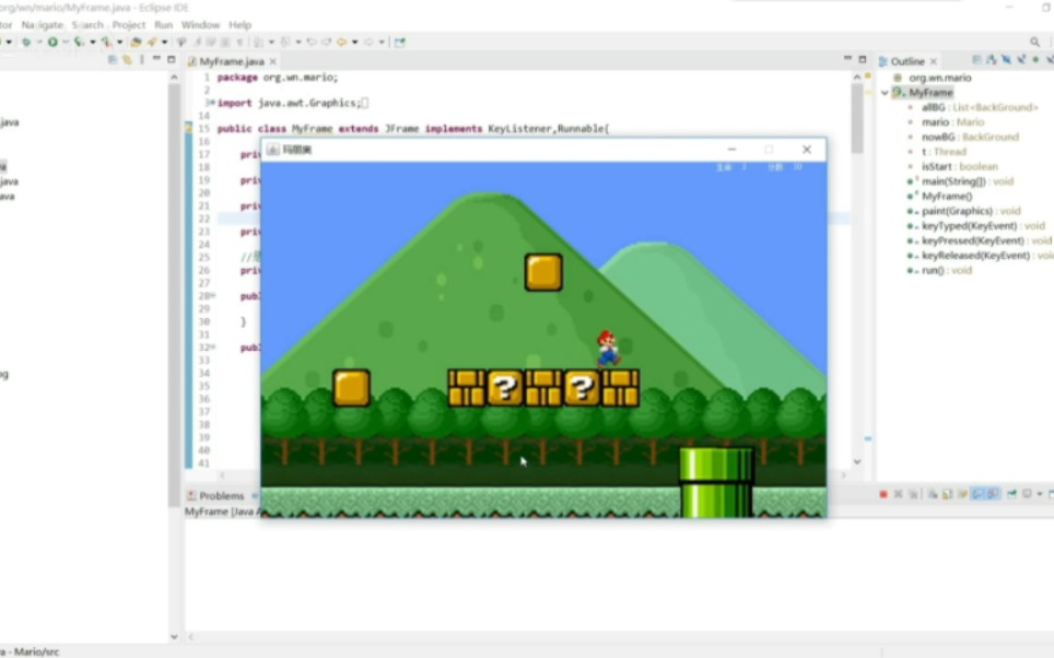 Java期末小游戏 超级玛丽奥 (主页有其他游戏) eclipse/netbeans均能运行哔哩哔哩bilibili