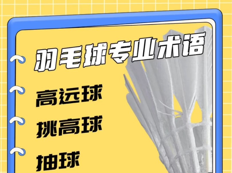 关于羽毛球的那些专业术语,身为羽球人的你又知道多少呢?赶紧来看看吧!哔哩哔哩bilibili