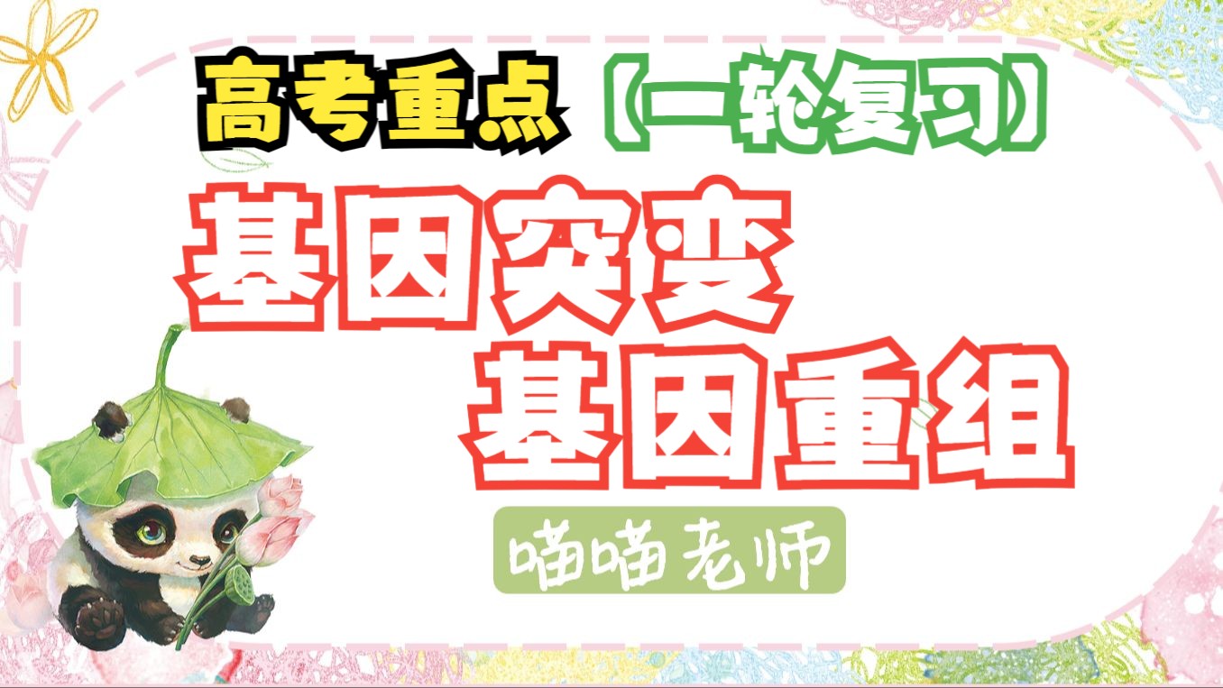 【高考重点】基因突变和基因重组【一轮复习】哔哩哔哩bilibili