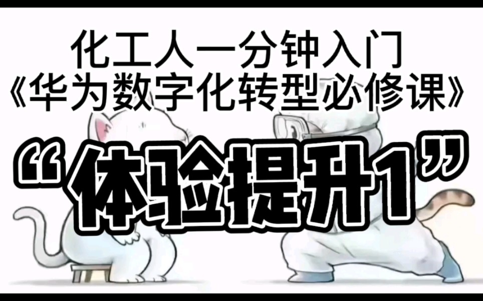 [图]化工人一分钟入门《华为数字化转型必修课》“体验提升1”