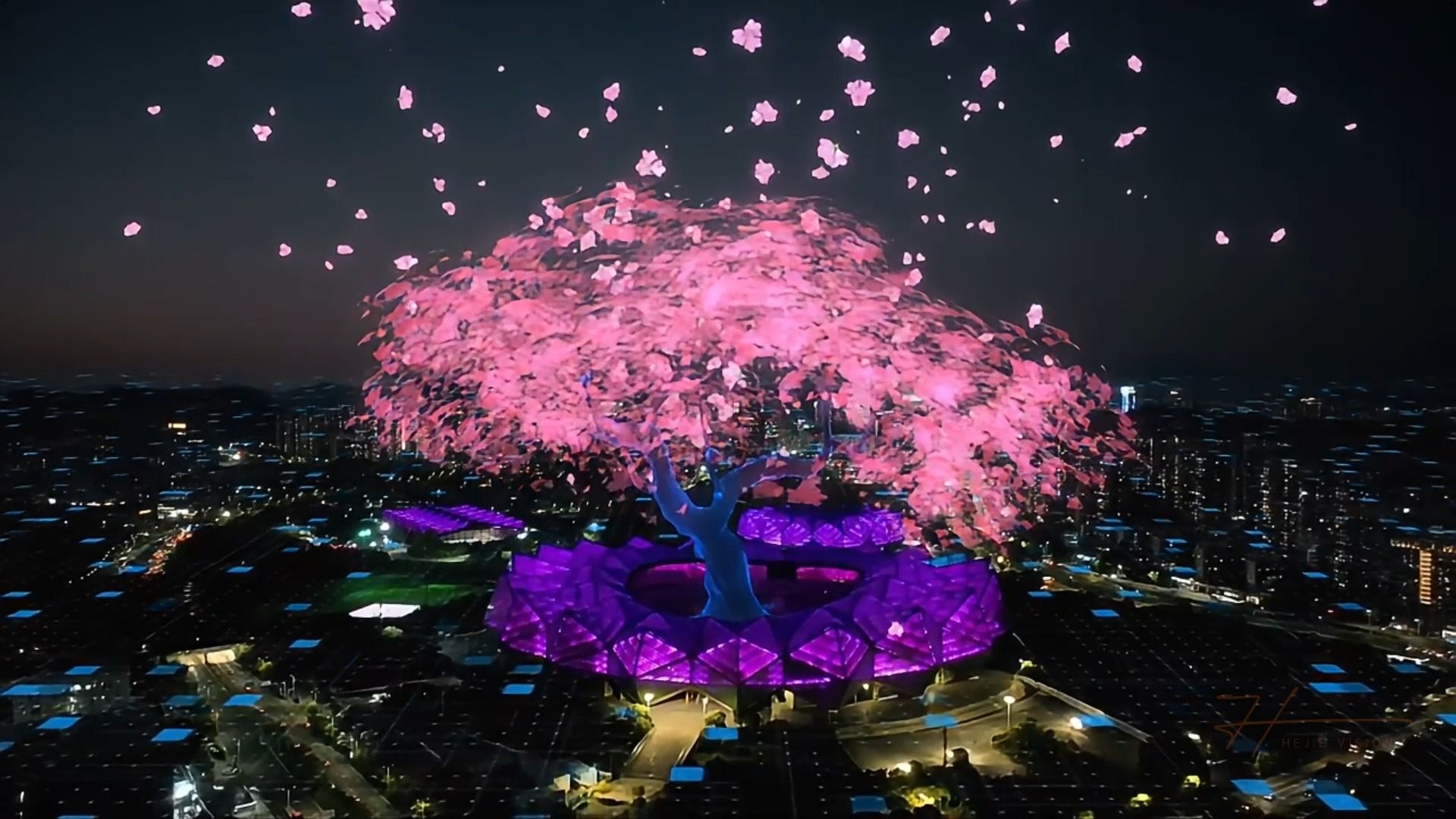 大运会场馆 元宇宙ar特效视频