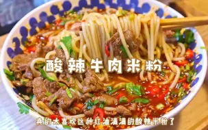 Download Video: 试试这碗酸辣牛肉米粉吧！好吃简单简直香晕我了！！！