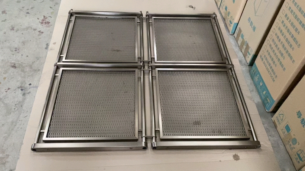 不锈钢编织网屏风 金属编织网隔断 网格屏风