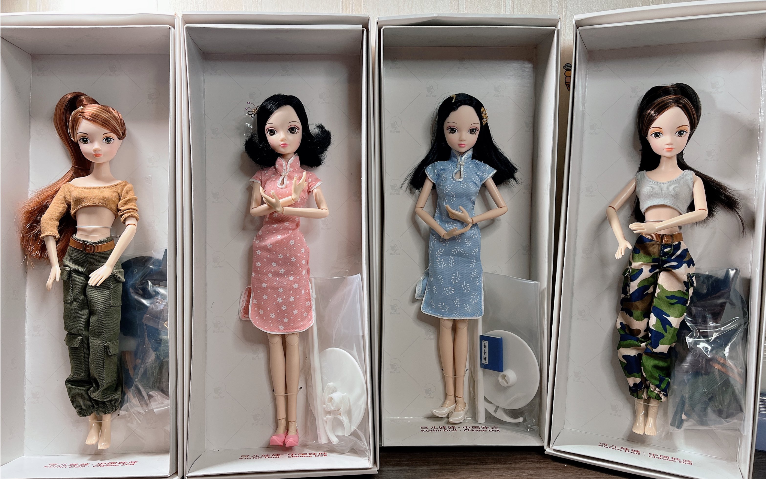 可儿娃娃上海新青年民国旗袍14关节洋娃娃女孩玩具99041-99042可儿