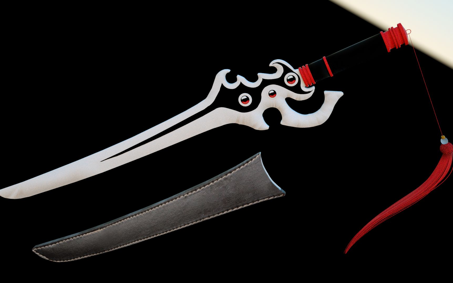 [建模过程/展示]用c4d建造青莲剑