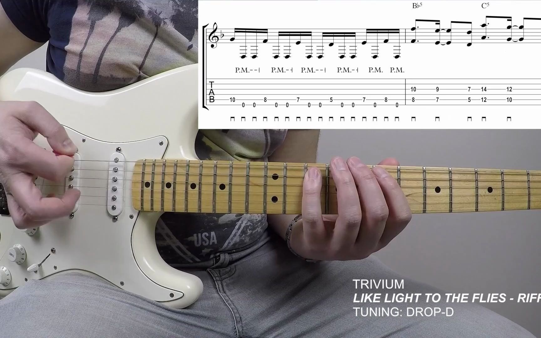 [图]教学 Trivium – Like Light To The Flies Riff 1B