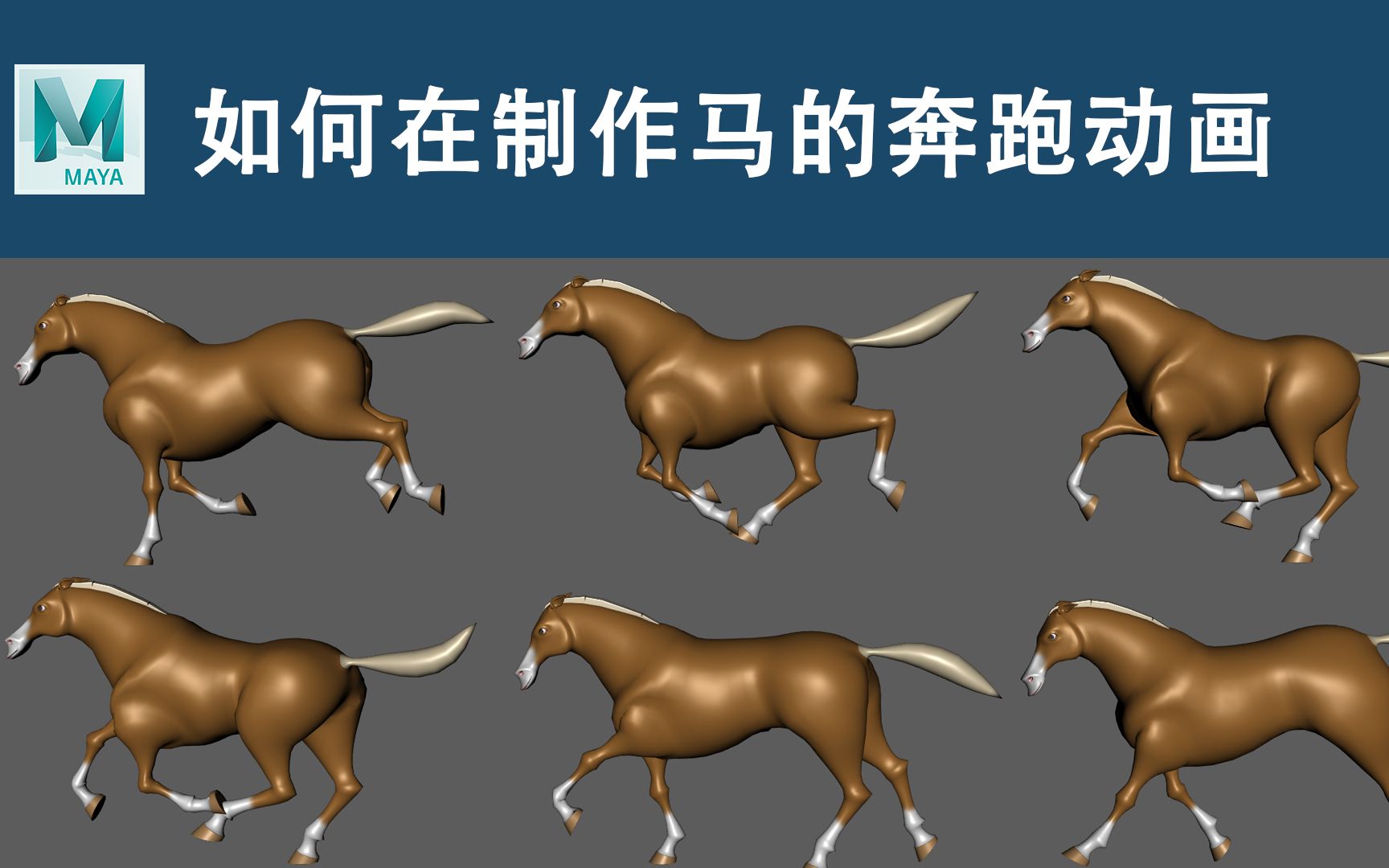 如何制作马的奔跑循环动画教程