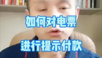 如何对电票进行提示付款？