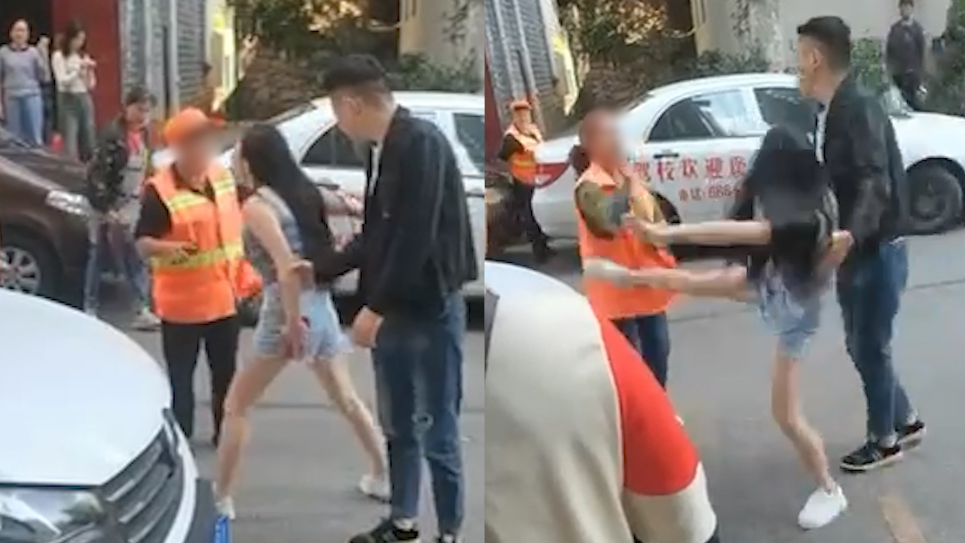 乱扔垃圾还不听劝,当街连踹环卫工的女子找到了:拘8日罚款300元哔哩哔哩bilibili