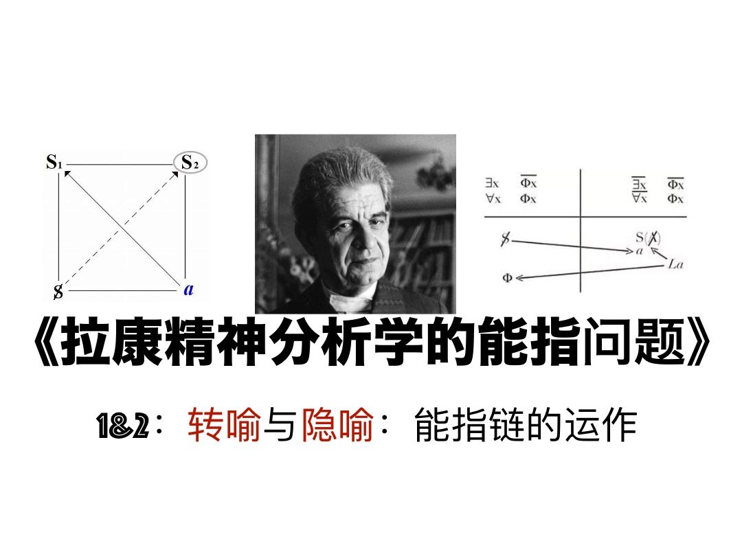 【从零开始的精神分析阅读】&转喻与隐喻:能指链的运作《拉康精神分析学中的能指问题》哔哩哔哩bilibili