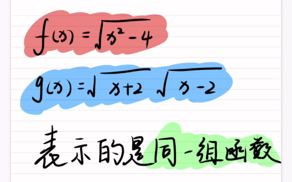 这两个要素拿捏住!判断同一函数题目绝不会出错啦.判断是不是同一个函数要看两个要素,第一是定义域,第二个是对应法则!#数学博主 #高中数学 #学霸...