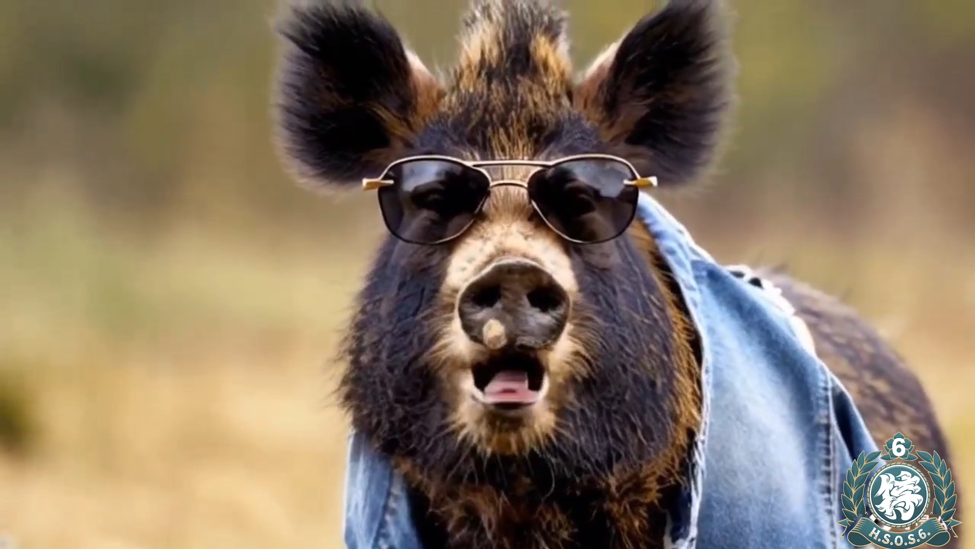 一只吸烟的野猪97