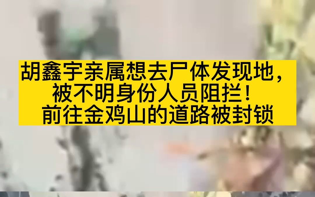 胡鑫宇亲属想去尸体发现地,被不明身份人员阻拦!前往金鸡山的道路被封锁哔哩哔哩bilibili