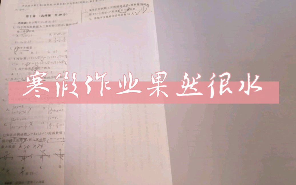 [图]《学渣初二牲尝逝讲解非常水的数学寒假作业》