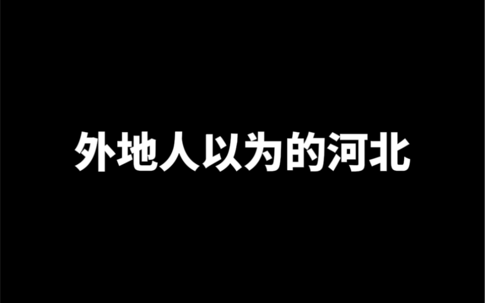 外地人以为的河北人哔哩哔哩bilibili