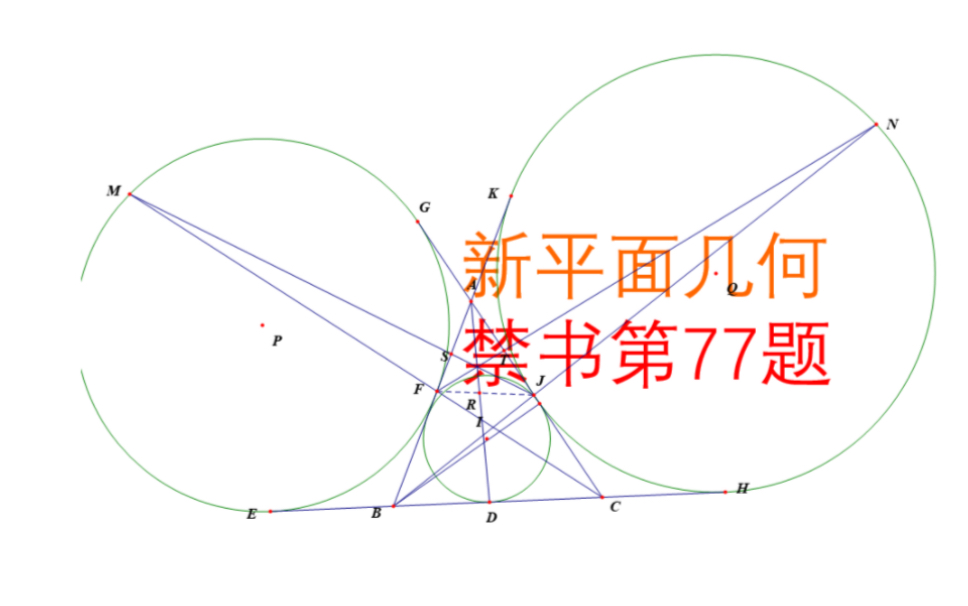 新平面几何禁书第77题(听歌看题)旁切圆+证明共点哔哩哔哩bilibili