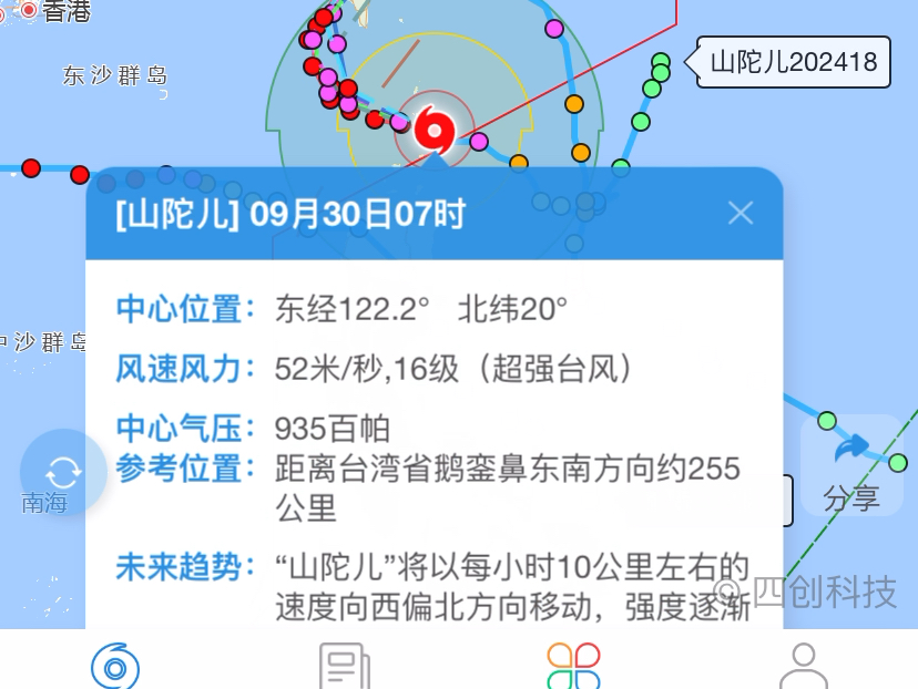 台风山坨儿加强为16级超强台风级(52m/s),成为今年第4个超强台风哔哩哔哩bilibili