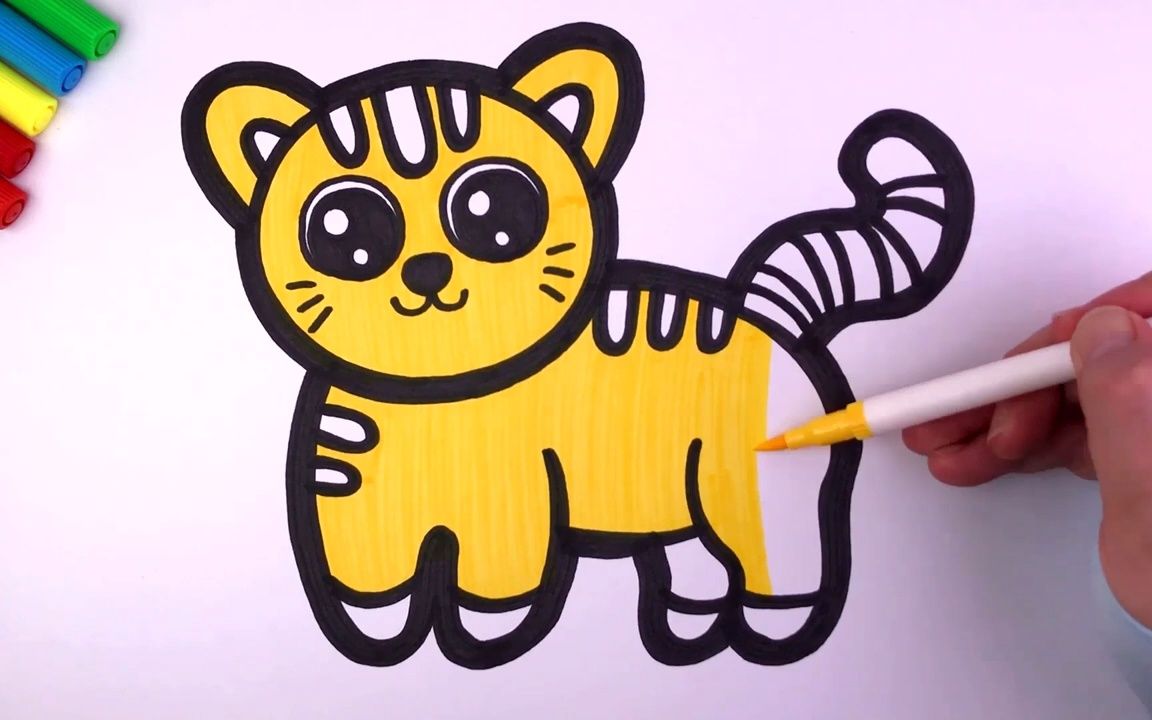 儿童简笔画教孩子画小猫