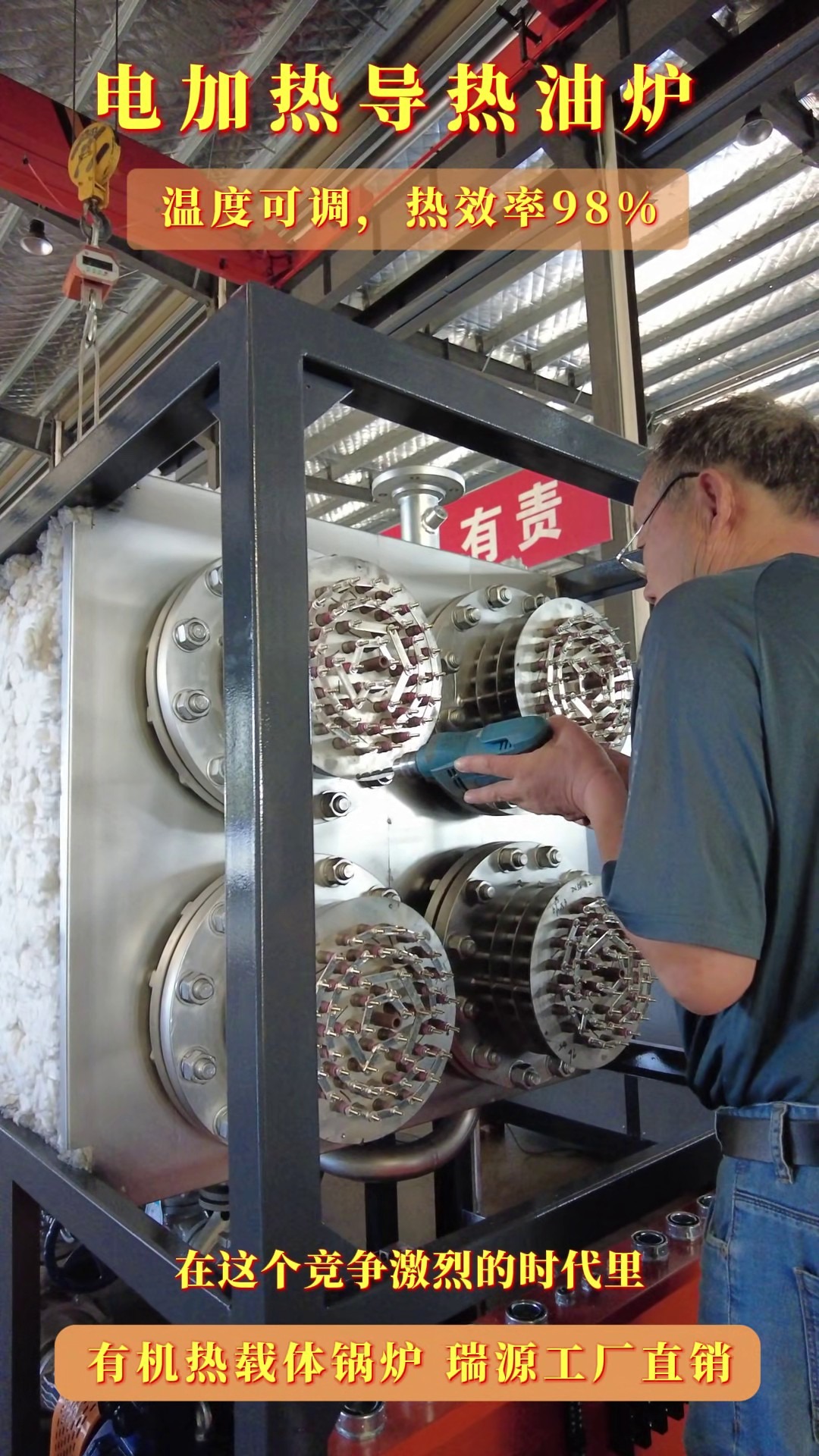 瑞源电加热导热油炉,温度可调,热效率98%