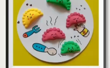 手工—彩色的饺子