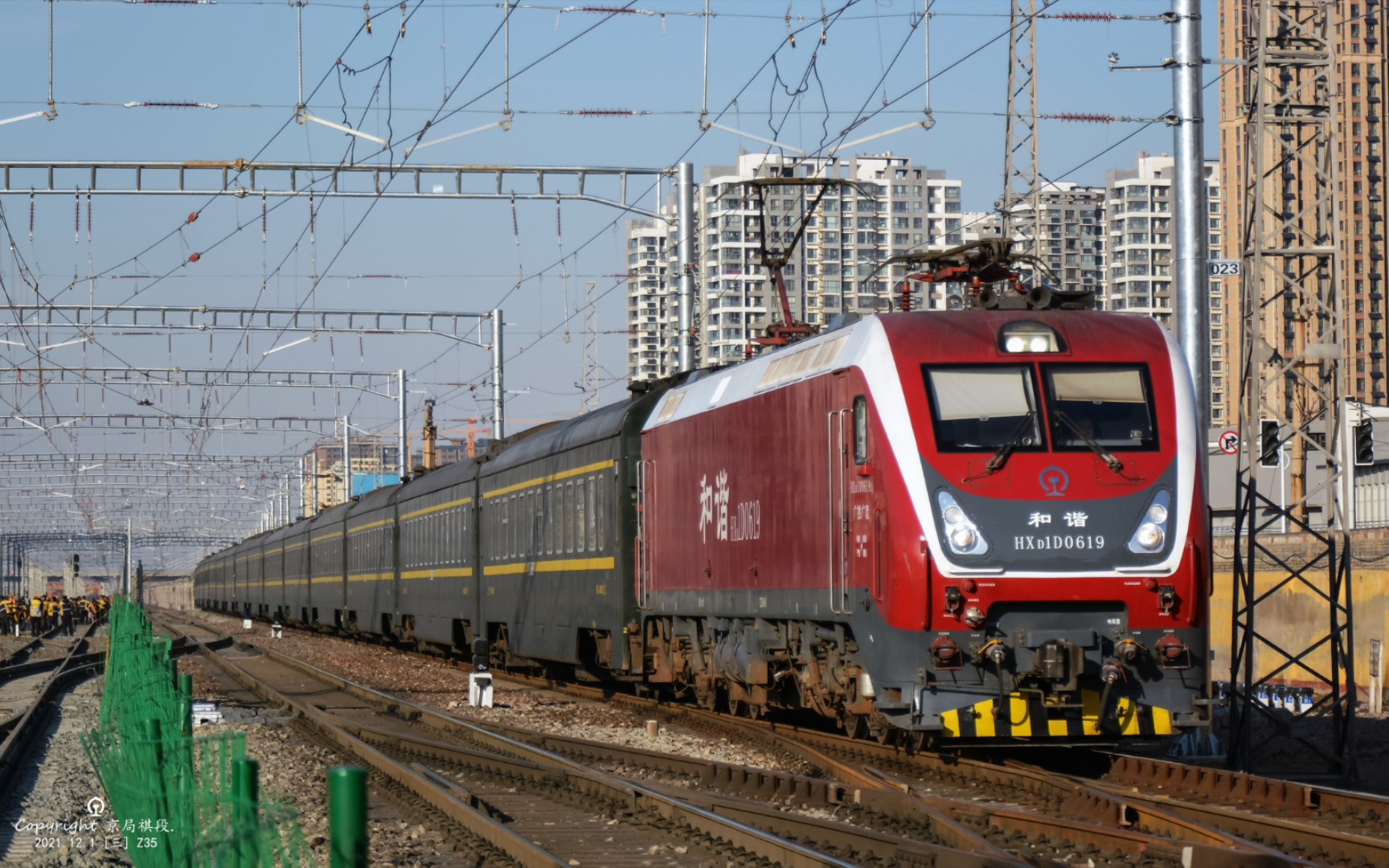 【铁路】广铁广段hxd1d牵引京广王牌z35(北京西-广州)限速通过邢台站