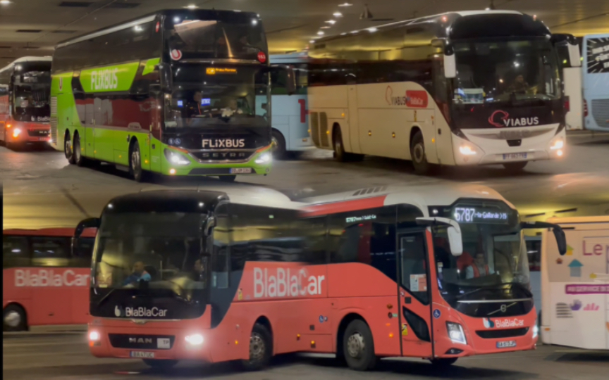 巴黎贝西汽车站(bercy seine) 长途客运巴士随拍 --包含赛特拉setar