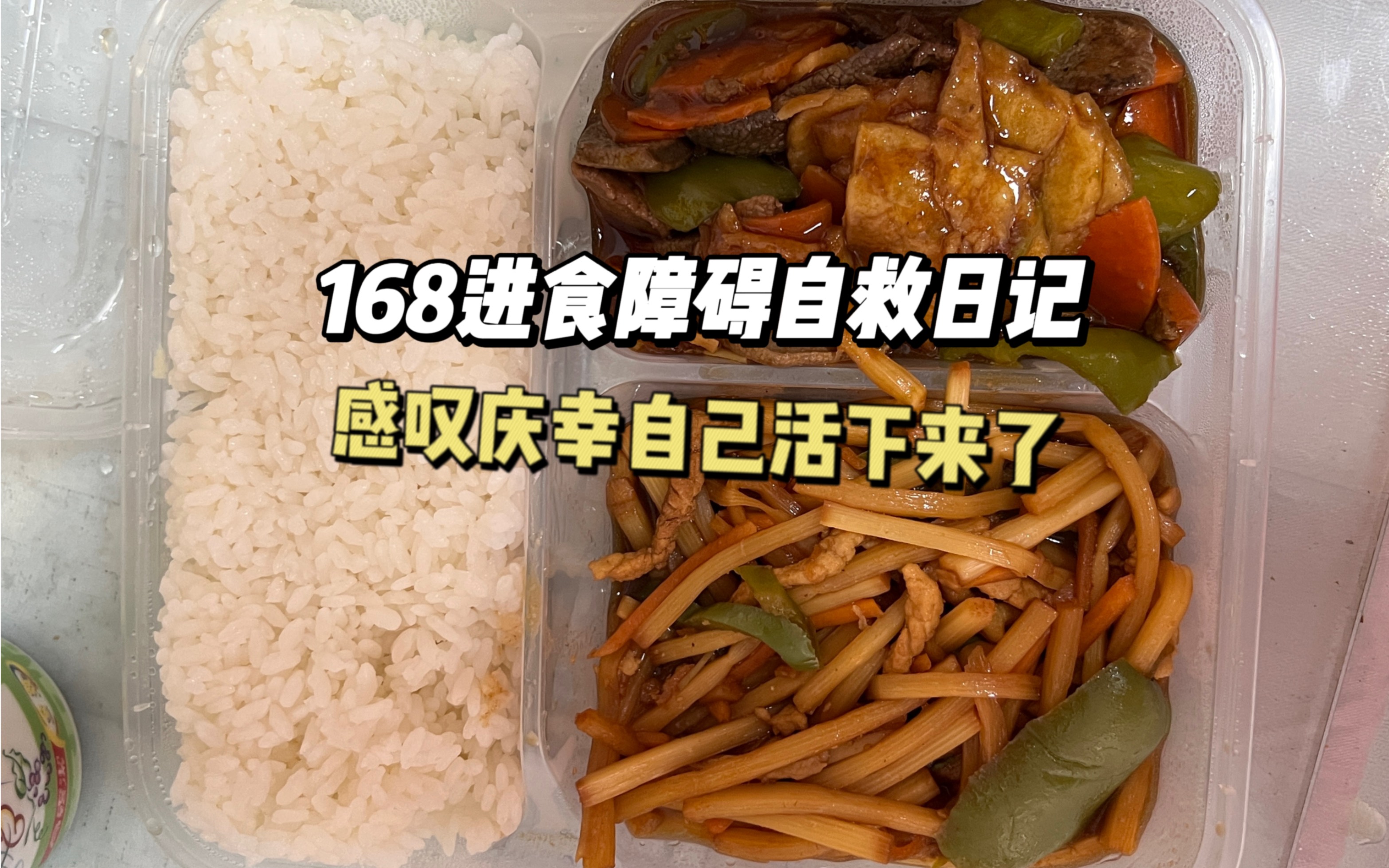 168进食障碍自救日记 | 第7天,不想思考每天吃什么,可能感受到了饱胀感.哔哩哔哩bilibili