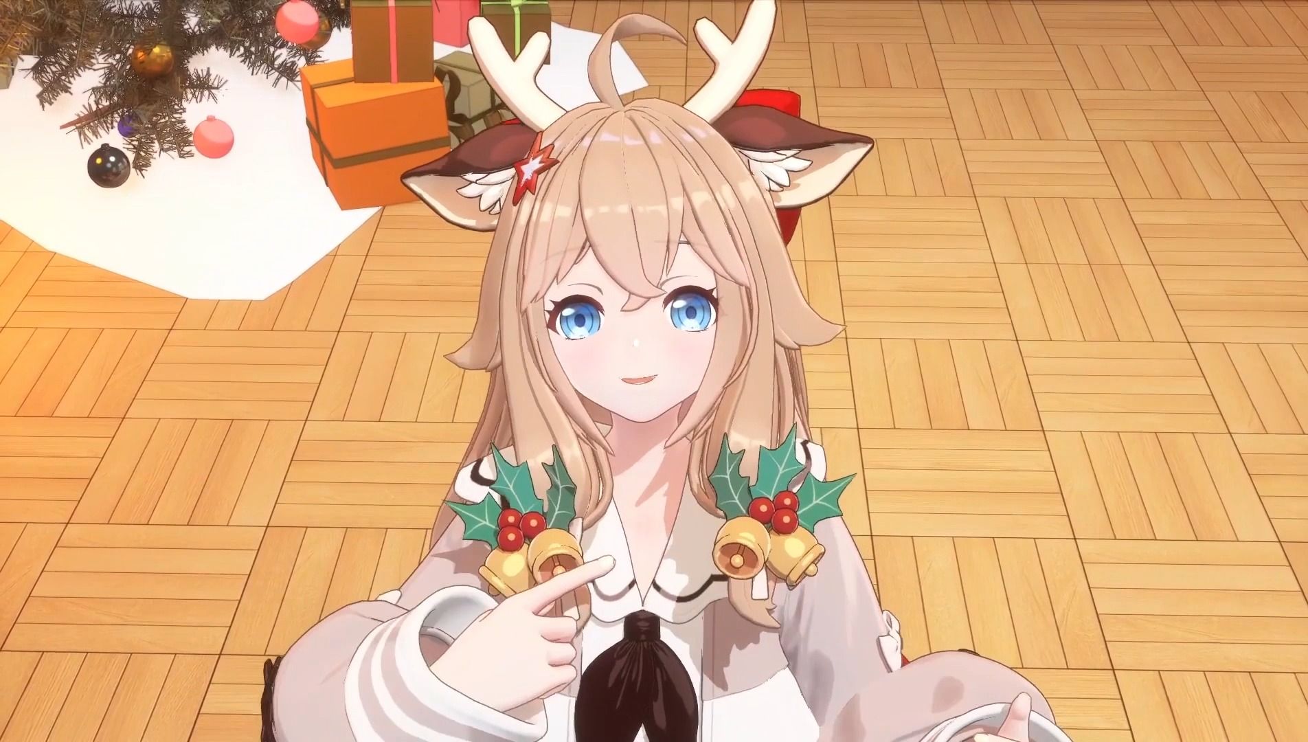 【枝江金典】狗耳月牙时期,嘉然的圣诞礼物