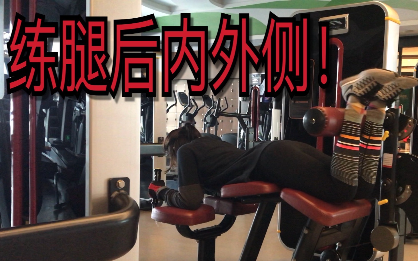 器械练腿后:内:外侧