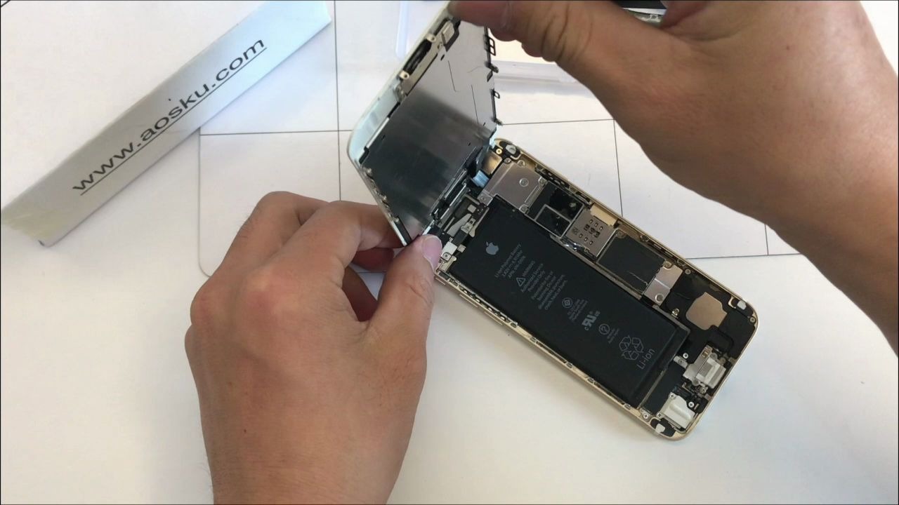 苹果Apple iPhone6更换电池拆装视频教程Aosku哔哩哔哩bilibili