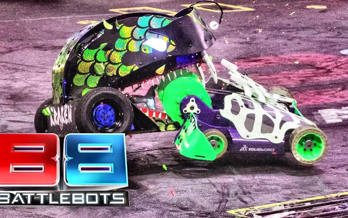 [图][BattleBots] 在这场动作打架中旋转桌子！｜女巫医生vs kraken ｜蝙蝠